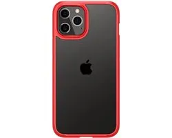 Spigen Ultra Hybrid Apple iPhone 12 Pro Max Hoesje Transparant/Rood