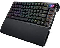 ASUS ROG M702 Azoth Extreme - Clavier Filaire & Sans Fil - USB, 2.4Ghz, Bluetooth 5.1 - Switch Mécanique ROG NX (Neige/ Storm) - Disposition US - QWERTY - noir