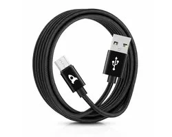 Rocket Sale® Micro-USB Kabel 3M Nylon – USB-A naar Micro USB Oplaadkabel – 2.4A Snelladen & Data Sync – Geschikt voor Samsung, Huawei, Xiaomi, PS4 Controller