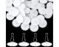 Pack of 50 Self-Adhesive Ceiling Hooks Ceiling No Drilling Adhesive Hooks Flagpole Clips Ceiling for Bedroom Bathroom Decorative Hooks Bedroom Wall Carnival,2 cm