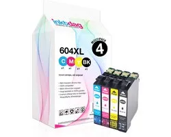 Inktdag inktcartridges voor Epson 604XL, Epson 604 inkt, Epson 604 cartridge multipack van 4 kleuren voor Epson Expression Home XP-2200 XP-2205 XP-3200 XP-3205 XP-4200 XP-4205 Workforce WF-2910 WF-2930 WF-2935 WF-2950