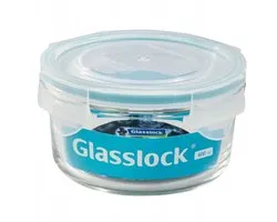 Glasslock Glazen Voedselcontainer Rond 370ml Blauw - BPA-vrij