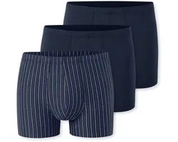 Schiesser 3 Pack Shorts - 95/5 Essentials Heren Onderbroek - blauw