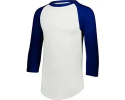 Augusta Sportswear - Baseball - MLB - Raglan - Manches 3/4 - Traditionnel - Baseball - T-Shirt - Tee 2.0 - Bleu foncé - Petit