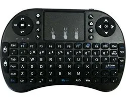 Premium Mini Draadloze Toetsenbord | Keyboard voor o.a. PC  / Smart Phone / Console / Smart TV | Draadloos toetsenbord | Mouse + Touchpad | Wireless | Zwart