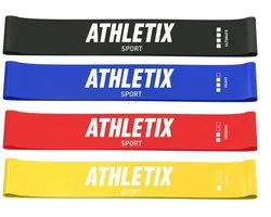 Athletix® - Weerstandsbanden Set - 4 Resistance bands - Booty Bands met Gratis Draagtas en Oefeningen
