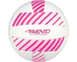 Ballon de volleyball Avento - Cuir artificiel - Rose / Blanc