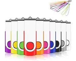 Clé USB EASTBULL, 10 pièces, USB 2.0 pliable, clés transmémoire (32 Go, multicolore-2)