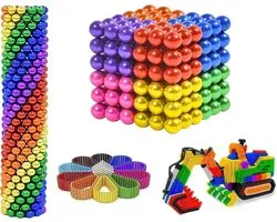 Set de billes colorées de 5 mm, jouet d'assemblage 3D interactif pour adultes, gadget de bureau créatif et puzzle anti-stress, cadeaux pour adultes (216 pièces)