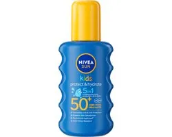 NIVEA SUN Kids Protect & Hydrate Zonnebrand Spray - SPF 50+ - Zonnespray - Met Amandelolie - Hydrateert - 200 ml