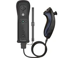 Thredo Remote Controller + Nunchuk voor Nintendo Wii / Wii U (Motion Plus) - Zwart