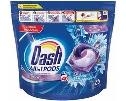 Dash - Lenor Collectie - Wasmiddel Capsules - All-in-1 Pods - Witte en Gekleurde Was - Zeebries - 40 Wasbeurten