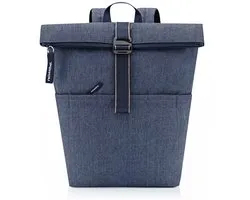 Reisenthel Rolltop Backpack Rugzak - 15,6 Inch laptop - 22L - Herringbone Donkerblauw