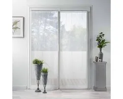 Douceur d'intérieur Rideaux de salon LINAHE, minimaliste, fil chenille, 70 x 200 cm, 2 pièces
