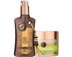 Lotion autobronzante Byron Bay + beurre corporel citron vert Coolada - 2 x 200 ml