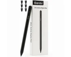 Barev® 2-in-1 Universele Stylus Pen voor Android en iPad – met Echte Dual Mode – voor Tablet, iPad, Android, Windows & Smartphones – Zwart