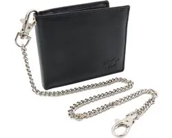 Safekeepers portemonnee Heren - portemonnee mannen - Portefeuille ketting - Chain Wallet - leer - zwart