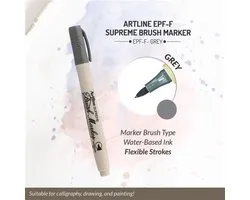 Marker Brush Artline Brushmarker Grijs