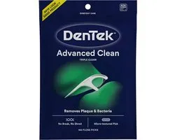 DenTek Triple Clean – Advanced Clean Floss Picks – Pas de casse et pas de déchiquetage – 150 pièces