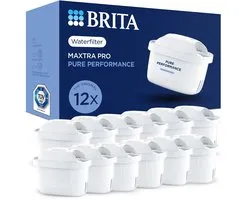 BRITA waterfilterpatroon MAXTRA PRO Pure Performance - 12 stuks - Originele waterfilter voor BRITA waterfilterkannen - filtert onzuiverheden zoals Herbiciden, PFAS, chloor, kalk en metalen
