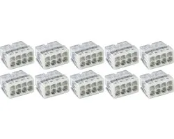 WAGO - Lasklem - 8 Polig - 0.5-2.5mm2 - Wit - 10 Stuks