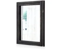 Miroir mural rectangulaire AAZKKANG, grand format, avec cadre en bois rétro, pour chambre, salon, salle de bain ou couloir, 51 x 41 cm