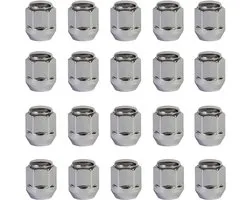 20x Lug nuts M12x1.5 tapered collar closed 60° 25mm | HEX 19mm compatible with Daewoo Evanda LA Evanda LF Kalos 48 Kalos 69 Lacet