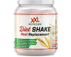XXL Nutrition - Diet Shake - Jusqu'à 46 grammes de protéines - Shake de repas, shake protéiné, substitut de repas, perte de poids - Lactosérum, protéines de lait et isolat de soja - Mix de nutriments - Fraise - 1 200 grammes (30 shakes)