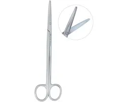 Instruments chirurgicaux Benelux / Ciseaux à dissection Metzenbaum, jeu de 2, courbes et droits, en acier inoxydable, 18 cm, mousse, mousse
