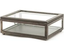 Merkloze display case - plat model 36x27x11 cm - transparant