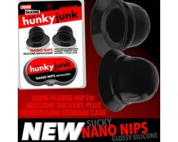 Hünkyjunk - Nano Nips - Siliconen Tepelzuigers - Zwart