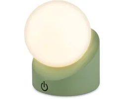 BRILONER Sora - Mini lampe de table rechargeable - lumière blanche chaude - éclairage extérieur IP54 - sans fil - intensité variable - pour l'intérieur et l'extérieur - 10 x 8 x 9 cm