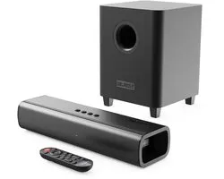 Majority Naga 40 Plus Soundbar - Bluetooth - Subwoofer - Draadloos - HDMI ARC - AUX - Zwart