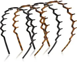 Set Van 4 Dameshoofdbanden - Haaraccessoires - Dames Haarbanden - Hoofdbanden - Diadeem - Zig Zag - Haarband Voor Mannen En Vrouwen - Geschikt Voor Hardlopen, Sport En Dagelijks Gebruik - Dans - Yoga - Make-Up Accessoires - Tieners - Sport Haarband