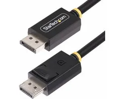 StarTech.com DP21-2M-DP40-CABLE - DisplayPort kabel DisplayPort (M) naar DisplayPort (M) - DisplayPort 2.1 - 2 m - passief, ondersteunt 8k60 Hz, ondersteunt 4k144 Hz, 1440p ondersteuning 240 Hz, UHBR10, HDR-ondersteuning - zwart