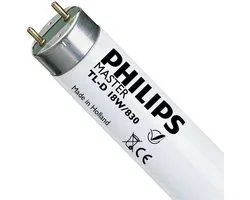 Philips MASTER TL-D Super 80 18W/830 1SL - 1 stuks van 60cm lang.