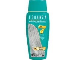 Leganza Coloring Conditioner Platinum Blonde – Natuurlijke Kleurspoeling Platinum Blond – Semi-Permanente Haarkleuring met Natuurlijke Oliën – Zonder Ammoniak – 150ml