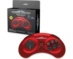 Retro-Bit SEGA Mega Drive 2.4G Wireless 8 Button Arcade Pad-Crimson Red (Sega Mega Drive) Nieuw