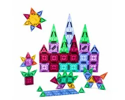 Magna Minds Mini - Travel set/Reisset - 70 stuks - Magnetic Tiles - Magnetisch Speelgoed - Constructie speelgoed - Magnetische tegels - Montessori speelgoed - Magnetische bouwstenen - Speelgoed Kinderen