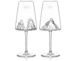 Alaskan Maker Topographic wijnglas set van 2 Grand Canyon + Matterhorn
