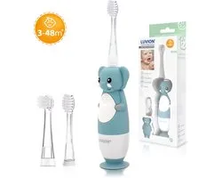 LUVION® 400S Elephant - Brosse à dents électrique sonique pour Bébé et tout-petit - 0 à 4 ans - Avec minuterie