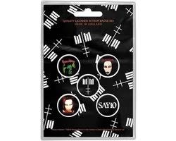 Marilyn Manson - Cross Logo Badge/button - Set van 5 - Multicolours