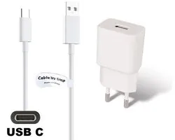 OneOne 2A lader + 2,0m sterke USB C kabel. Oplader adapter past op Livington JuiceBoost, Cool2Go nekventilator, PRIME Everyday kruimeldief, Deeper Sweeper bezem vloerreiniger van o.a. Tell Sell en Amazon