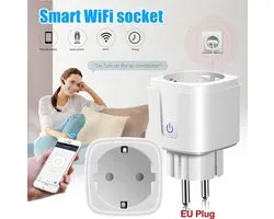 4x Slimme Stekker - Smartkabel.nl - WiFi - Smart Plug - Google Home & Amazon Alexa - Tijdschakelaar & Energiemeter via Smartphone App - Smart Home