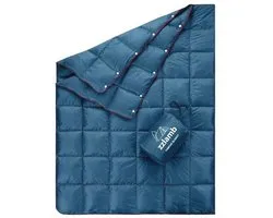 Waterproof Camping Blanket - Foldable Travel Blanket for Indoor and Outdoor Use - Lightweight Down Lap Blanket for Sofa, Airplane, Car, Hiking, Backpacking, Beach - 50 x 77 inches