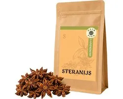 Anis étoilé entier 100g, étoiles d'anis sans additifs, véritable anis étoilé comme épice ou comme décoration, très aromatique, pour le Thee, les cocktails, le vin chaud ou le punch