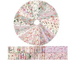 Jelly Roll stofset - katoenen bloemenprint - pre-cut stroken - ideaal voor patchwork en quilts - m-winkel