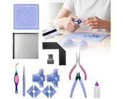 Ensemble d'outils de construction de maquettes - Pour kit de construction de petites maisons miniatures - Fournitures de bricolage - DIY - Adultes et enfants - Bricolage - Crafts&Co