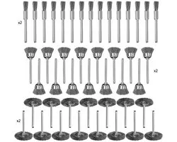 Ensemble de 90 brosses hélicoïdales pour perceuse : brosses en acier inoxydable pour polissage, meulage et nettoyage