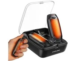 Chauffe-mains Jaxplore - Avec étui de chargement - Rechargeable - 14 000 mAh - Magnétique - Réutilisable - USB-C - Zwart